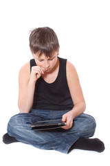 boy with a Tablet PC
