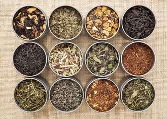 green, white, black and herbal tea