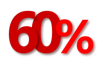 60 % Rabatt Aktion Angebot Sonderangebot ROT