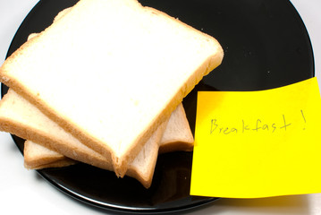 Sliced bread for breakfast