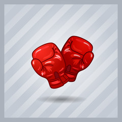 red boxing gloves isolated.sport item