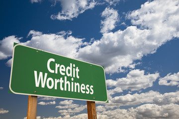 Credit Worthiness Green Road Sign