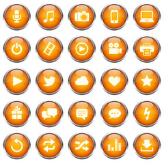 25 Basic Vektor Icons // Homepage Buttons - Orange (02)