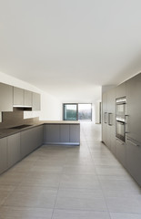 interior,  modern loft, view of the kitchen