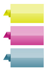 Fototapeta premium set of folded tags