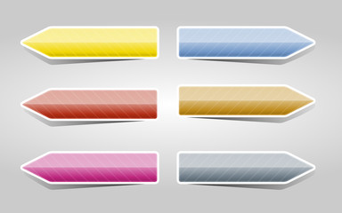 Fototapeta premium color arrows set