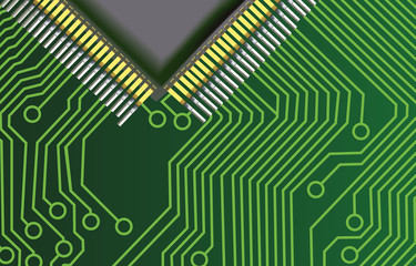 abstract technology circuit board vector background
