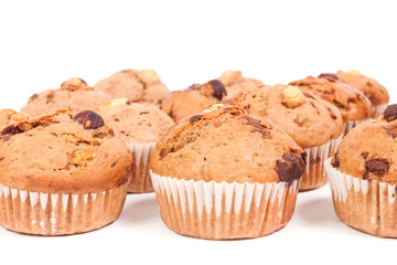 Muffins isolated on a white background