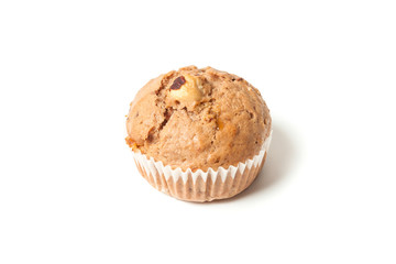 Sweet muffin isolated on a white