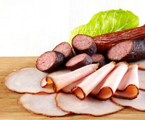 smoked pork fillet and sausages