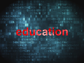 Education concept: Education on digital background