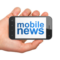 News concept: smartphone with Mobile News