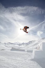 Fotobehang Snowboard © Periklisgr