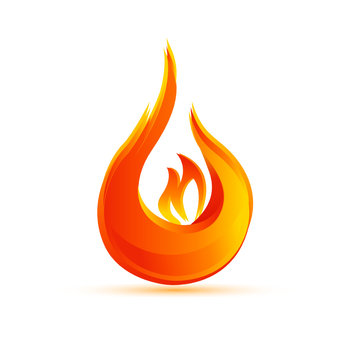 Fire flames logo vector eps10
