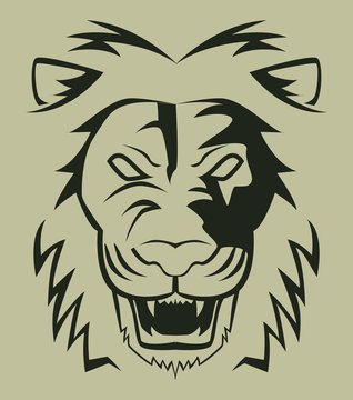 lion face illustration
