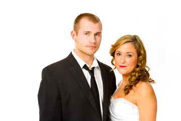 Bride and Groom in Studio