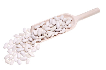  haricot beans wooden spoon