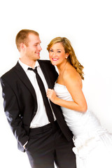 Bride and Groom in Studio