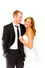 Bride and Groom in Studio