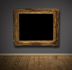 Picture frame in old wall.