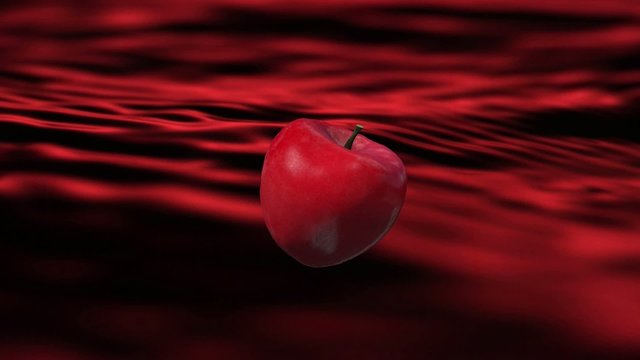 падение яблока в воду замедление