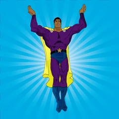Fotobehang Superhelden Hand getekende vector superheld