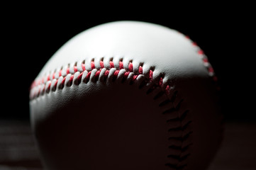 Baseball, black background, studio shot