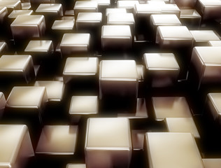 Obraz premium Abstract metal cubes background