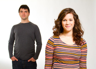 Fototapeta premium Attractive Couple Isolated in Studio