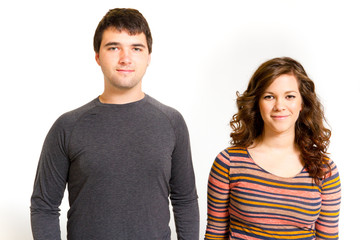 Obraz premium Attractive Couple Isolated in Studio