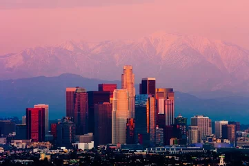 Fotobehang Los Angeles Los Angeles bij zonsondergang