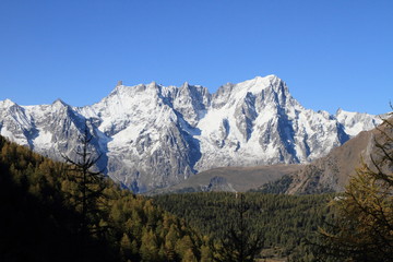 Mont Blanc Massif in autumn
