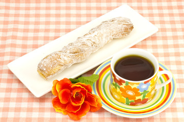coffee and sugar bread