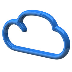 Illustration of blue blank cloud