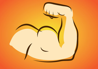 Flexing Muscle of Strong Arm/Bicep