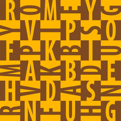 Squared letters seamless pattern.