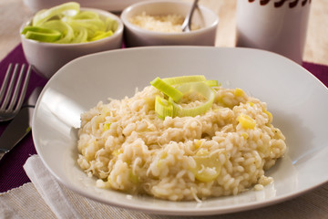 Rice with leek