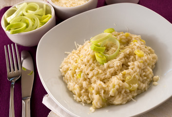 Rice with leek