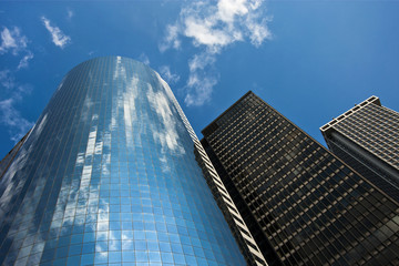 Sky Colors in Manhattan with Giant Skyscrapers, New York City