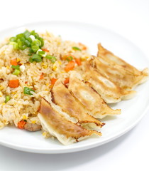 Fried rice with Fried dumplings set