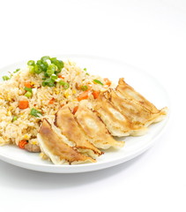 Fried rice with Fried dumplings set