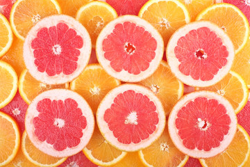 Naklejka na ściany i meble Citrus fruits background