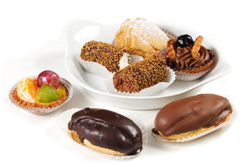 pasticcini al cioccolato e alla frutta