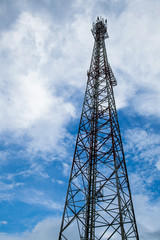 Telecommunications towers.