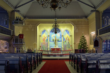 Interior of the Arvidsjaur Church, Sweden