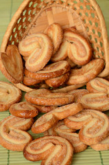 Basket with heart shaped cookies