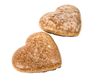 heart cookies isolated