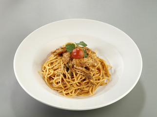 spaghetti with chicken