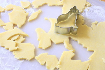 Teig und Pl&auml;tzchenform
