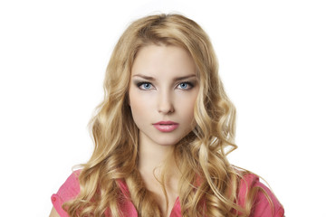 Naklejka premium portrait of young beautiful blond girl